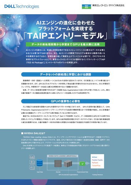 紹介資料：AIエンジンの進化に合わせたプラットフォームを実現する「TAIPエントリーモデル」
